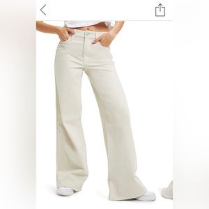 Good American Good Skate Jeans in Cream color